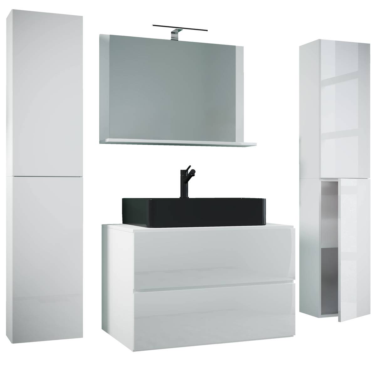 VCM Koupelnová sestava Lendas BL XL 80 cm, bílá