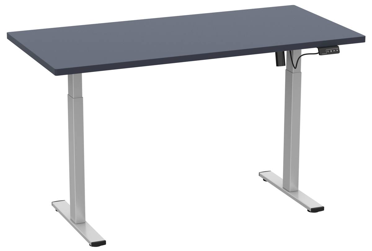 VCM Výškově nastavitelný stůl E-Lona 110x50, antracit