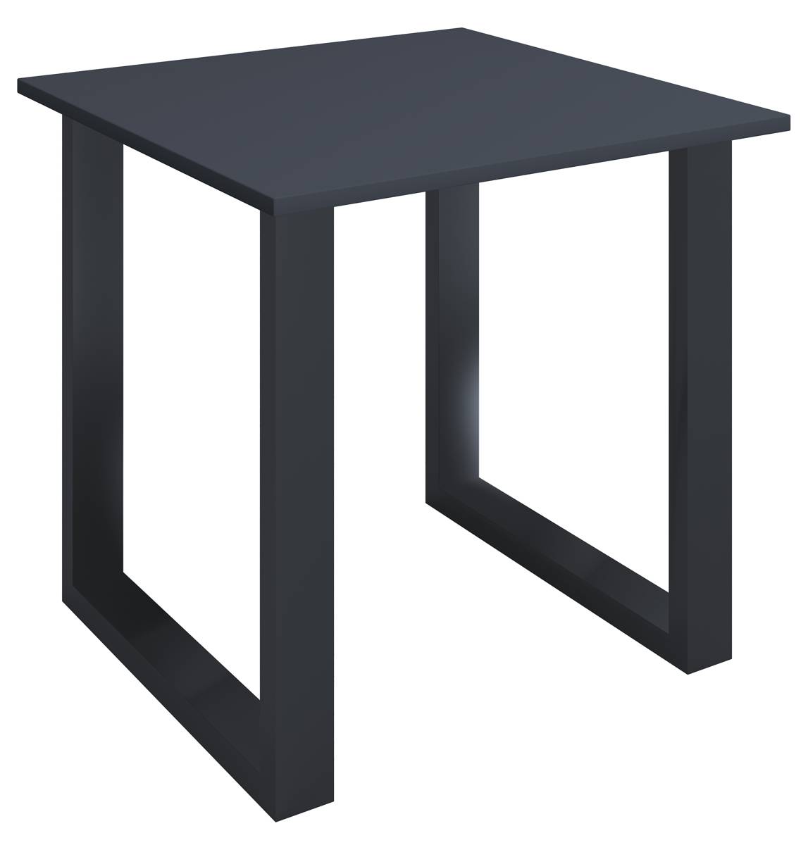 VCM Stůl Lona 80x80 U-nohy, antracit