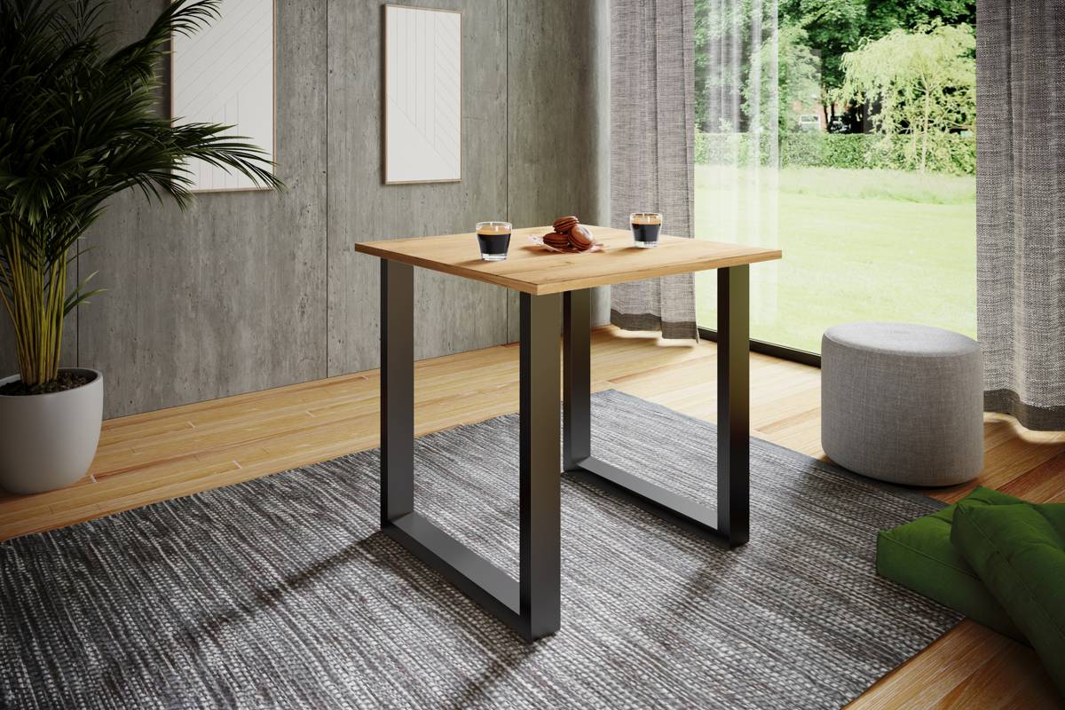 VCM Jídelní stůl Xona 80x80 U-nohy, dub medový