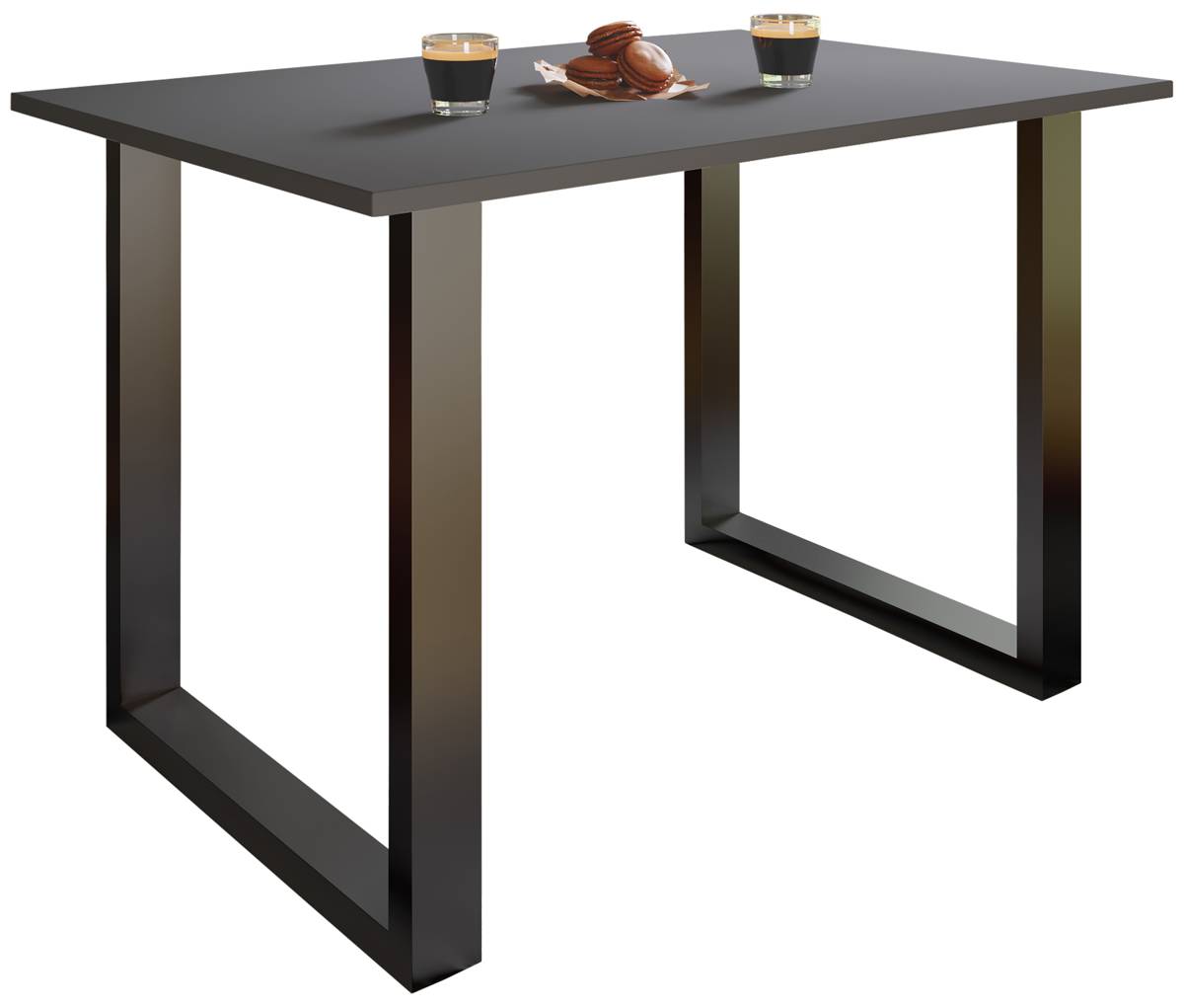 VCM Jídelní stůl Xona 140x80 U-nohy, antracit