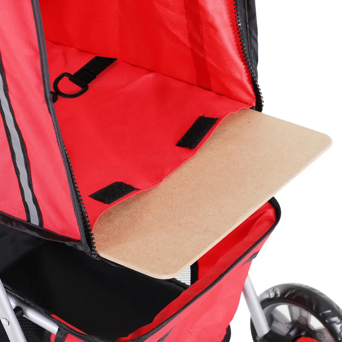 Tříkolový kočárek pro psy PawHut do 10 kg a 35 cm, červený