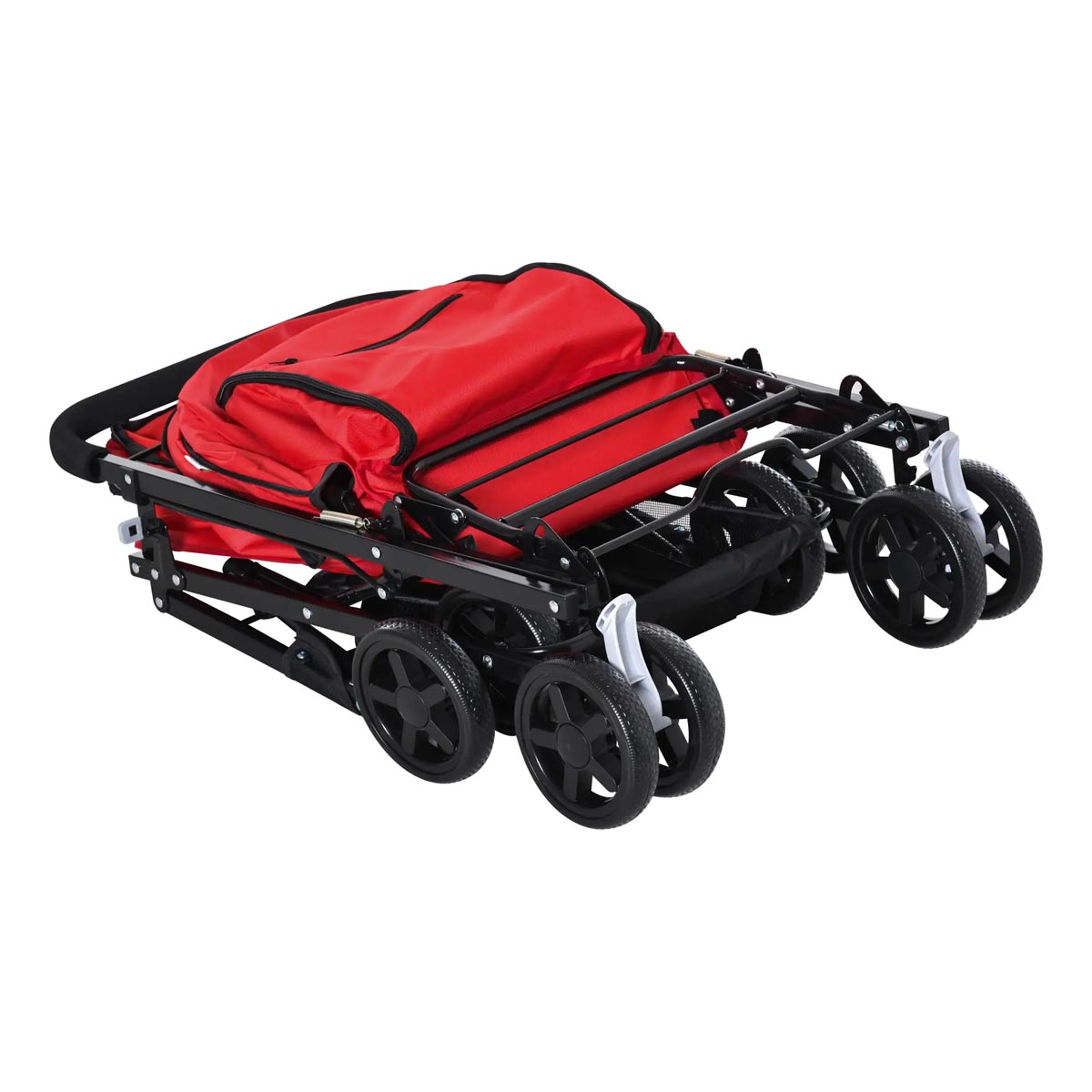 PawHut Kočárek pro psy do 10 kg a 43 cm, červený