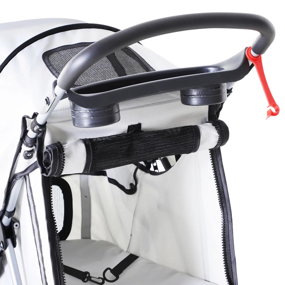 Tříkolový kočárek pro psy PawHut do 10 kg a 35 cm, šedý