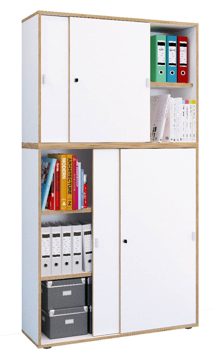 VCM Výsuvná skříňka s 5 přihrádkami „Salia“ B100, bílá