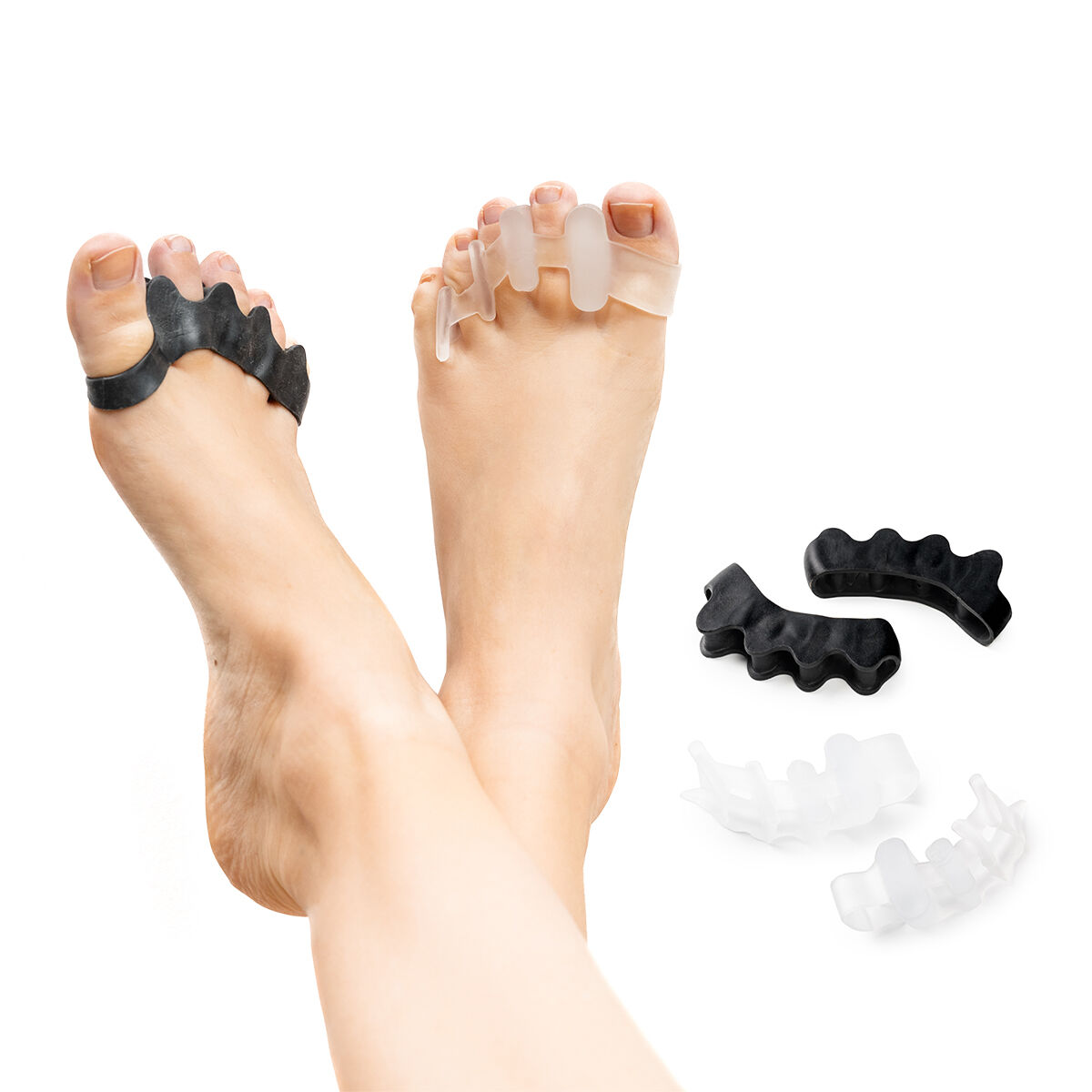 InnovaGoods Oddělovače prstů pro relaxaci a sport Toelax, 4 ks