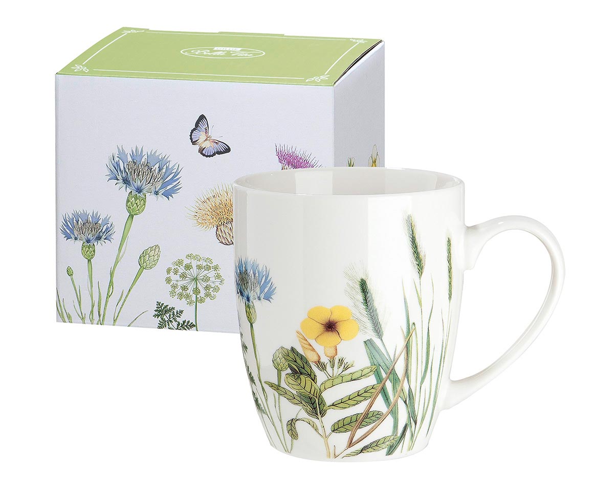 Gilde Porcelánový hrnek Divoké květy, 300 ml