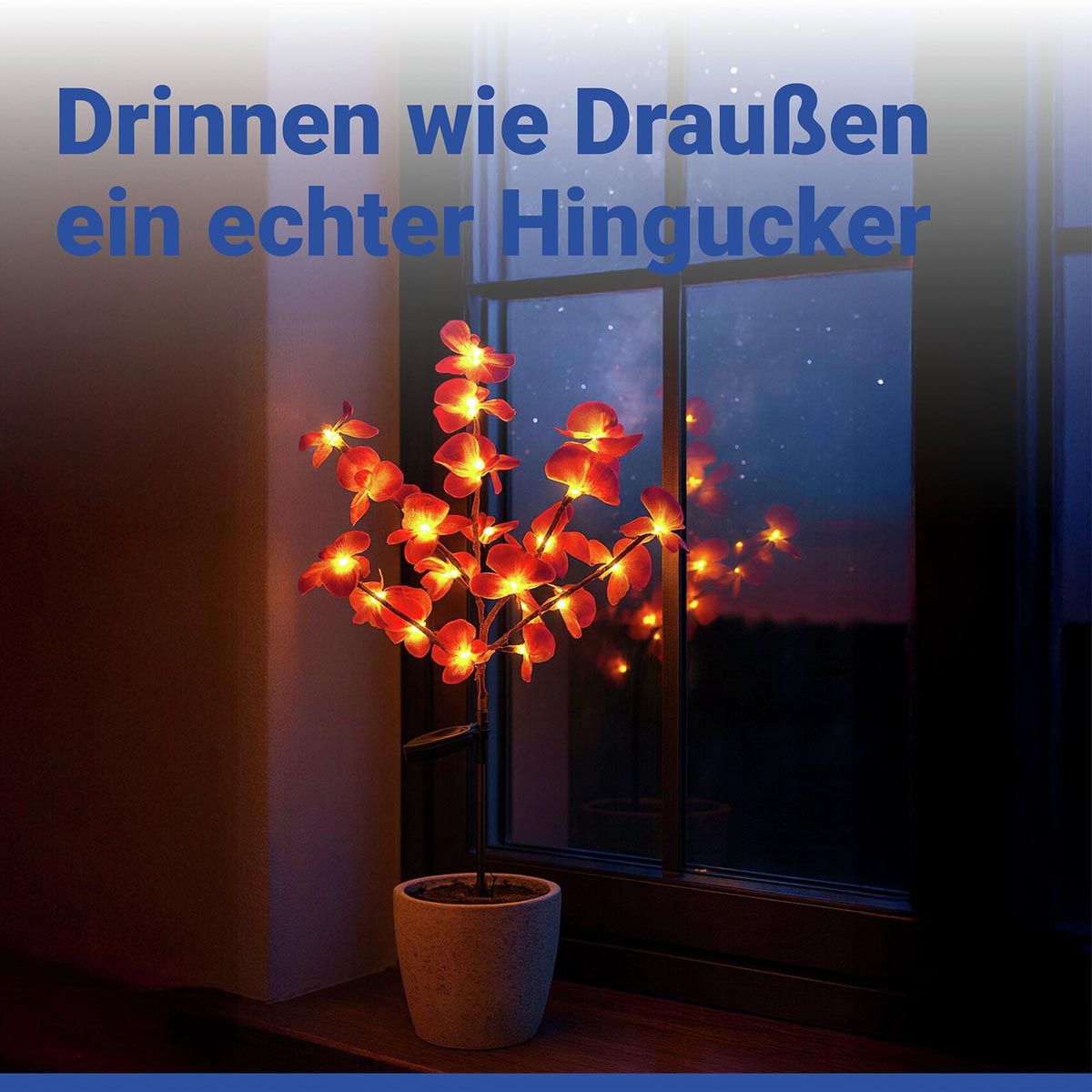 WENKO LED Solární zahradní zápich Orchidej, 2 ks