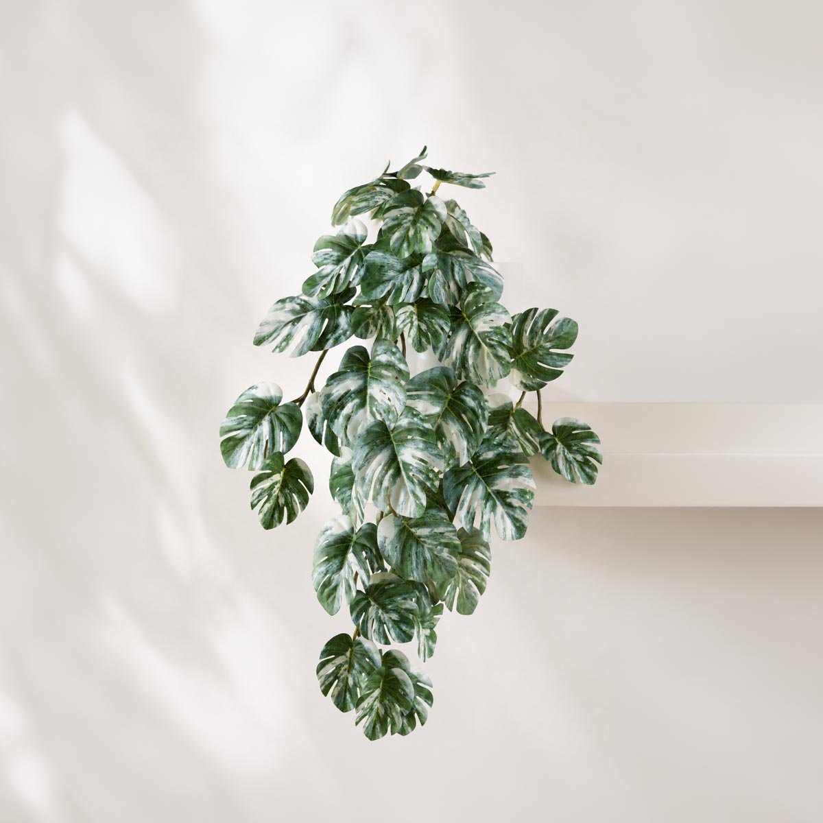 Gasper Umělý philodendron, 48 cm, zelený/bílý