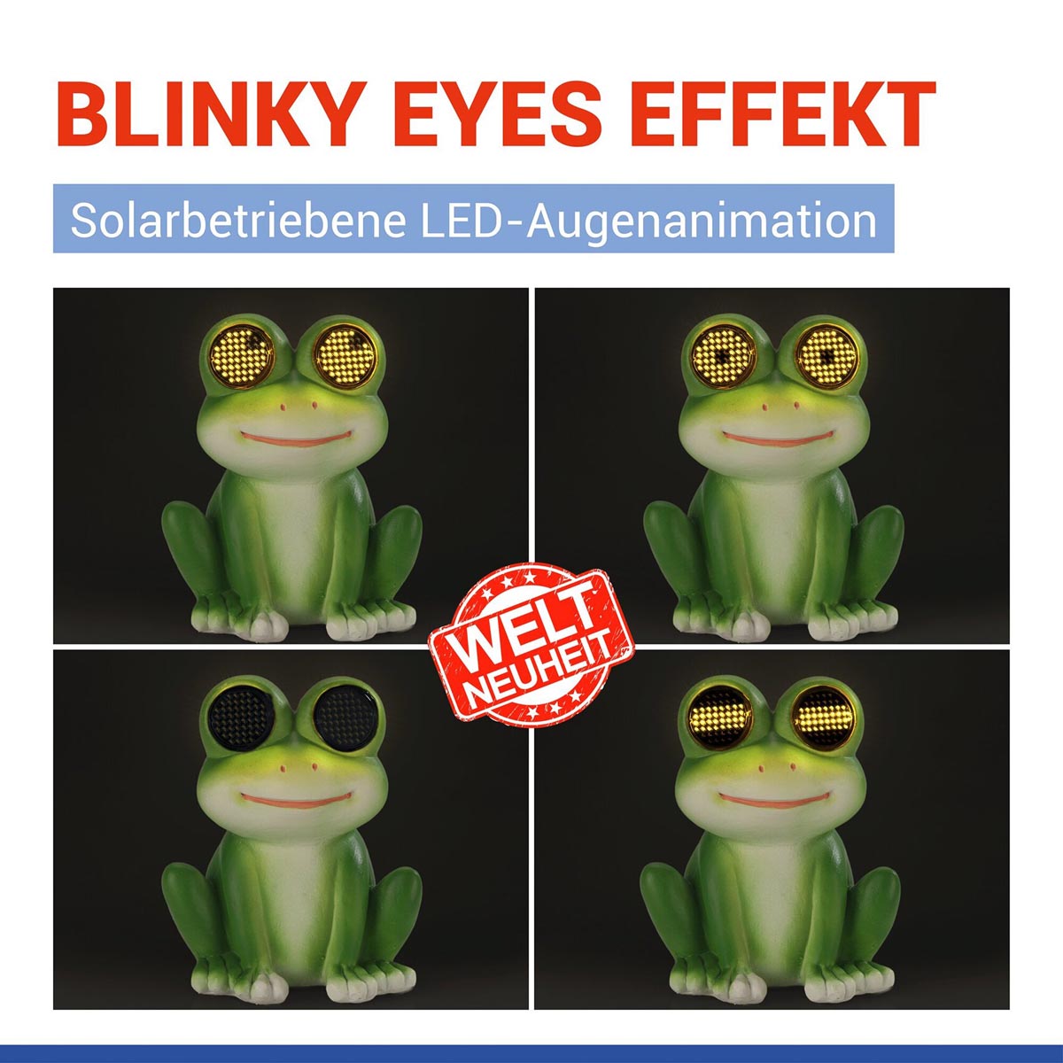 WENKO LED Solární zahradní soška Žába