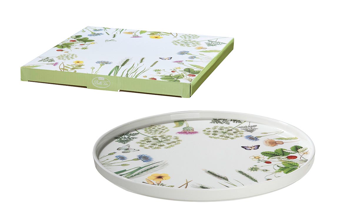 Gilde Dortový porcelánový talíř Divoké květy