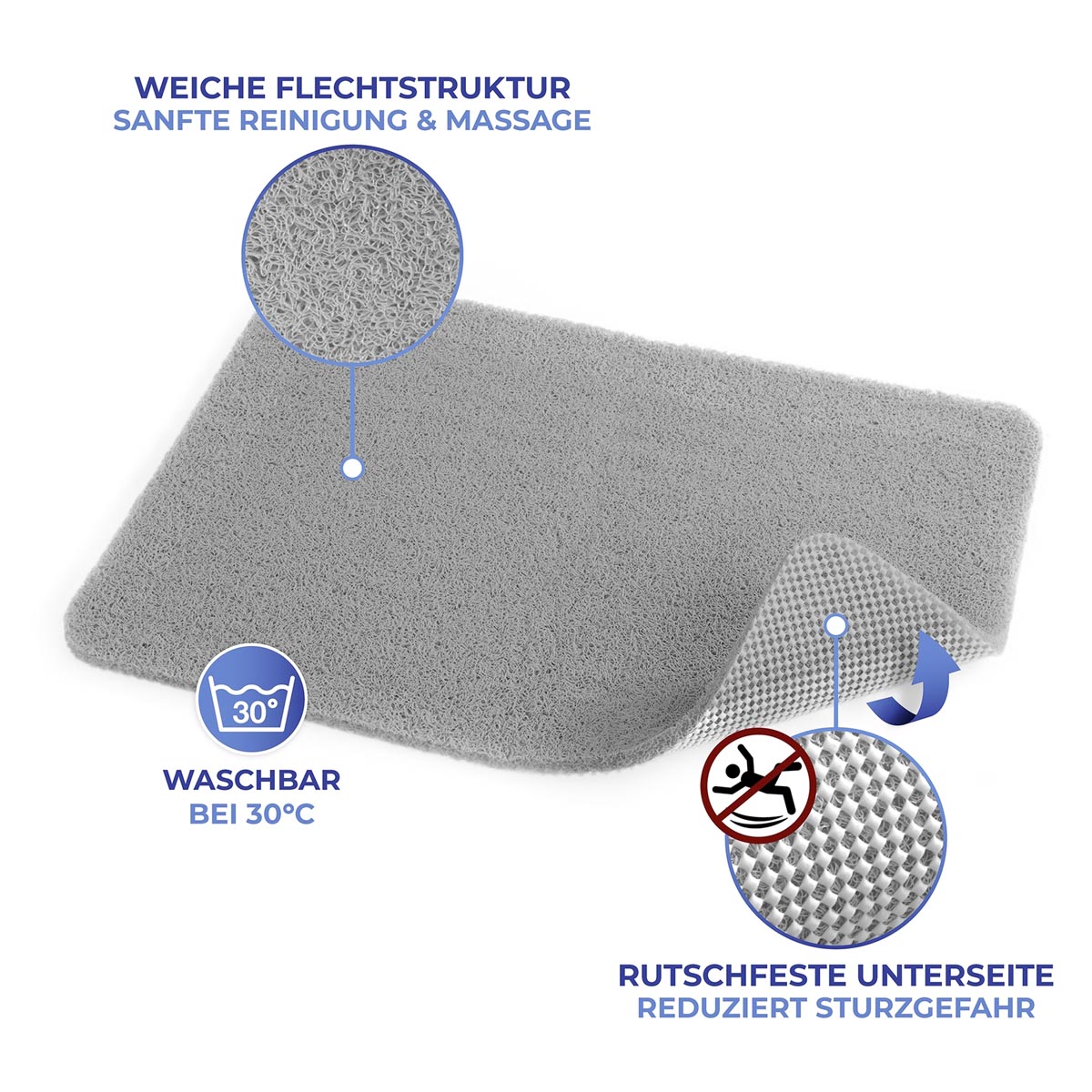 WENKO Wellness podložka do sprchy, šedá