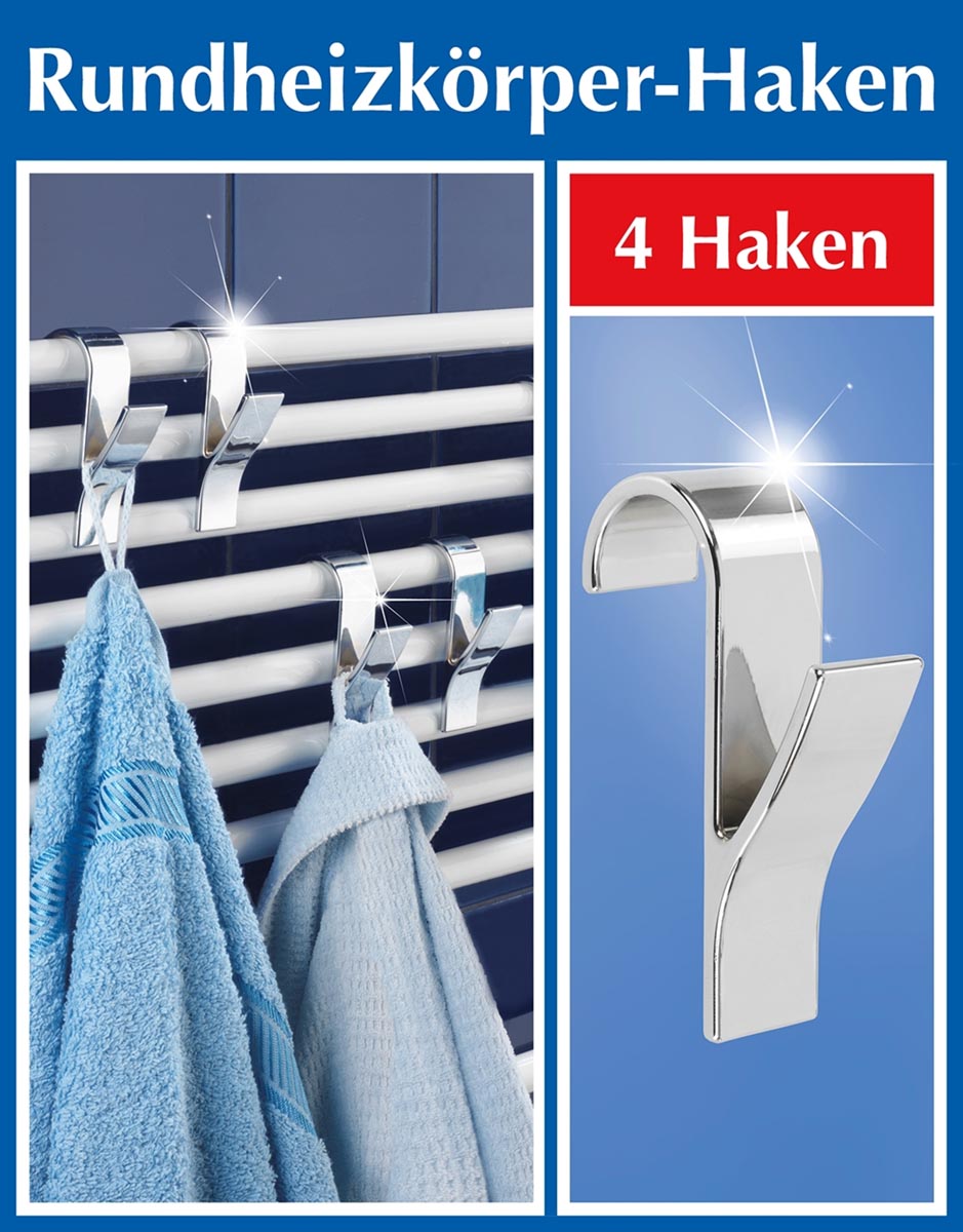 WENKO Háčky na topný žebřík, chrom, 4 ks