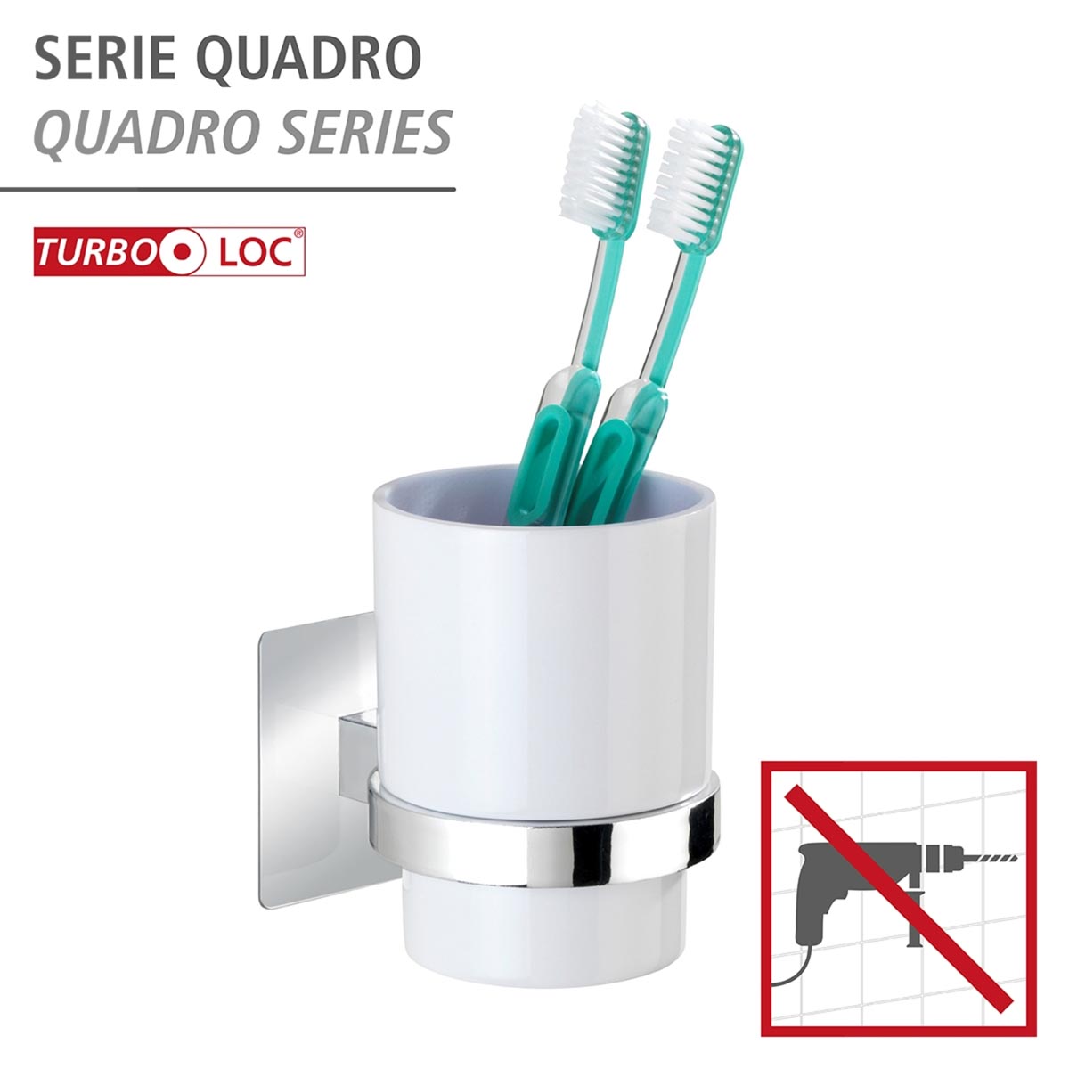 WENKO Turbo-Loc® Kelímek na zubní kartáčky Quadro