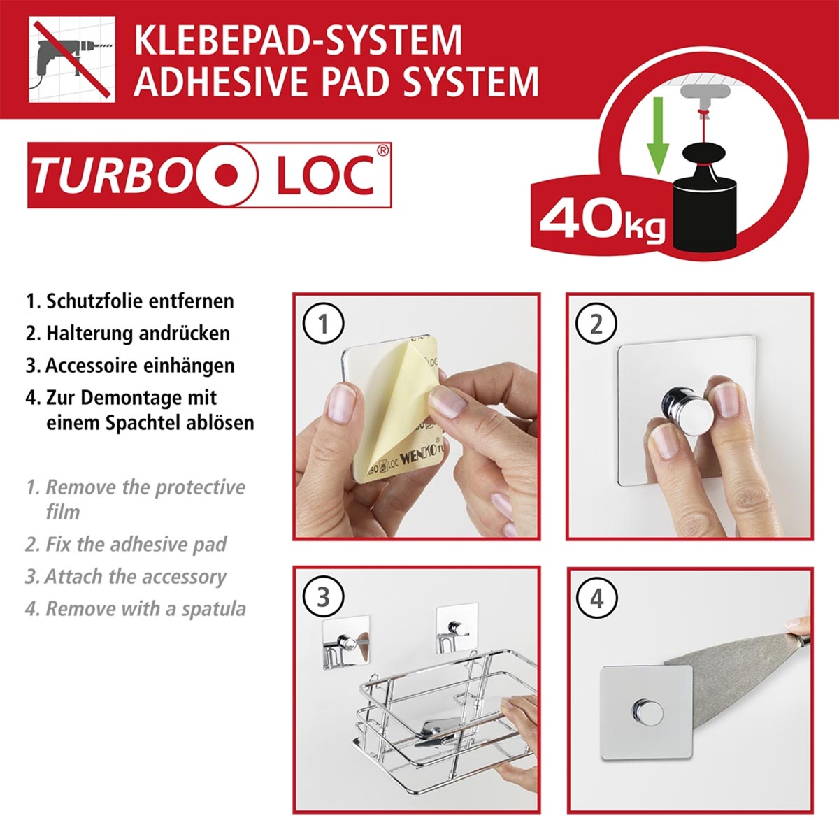 WENKO Turbo-Loc® Dávkovač mýdla Quadro