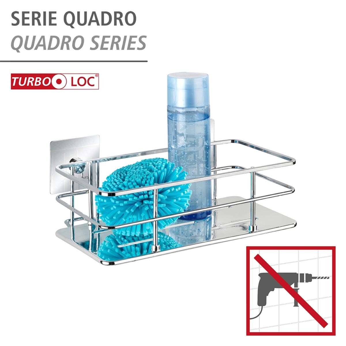 WENKO Turbo-Loc® Koupelnová polička Quadro