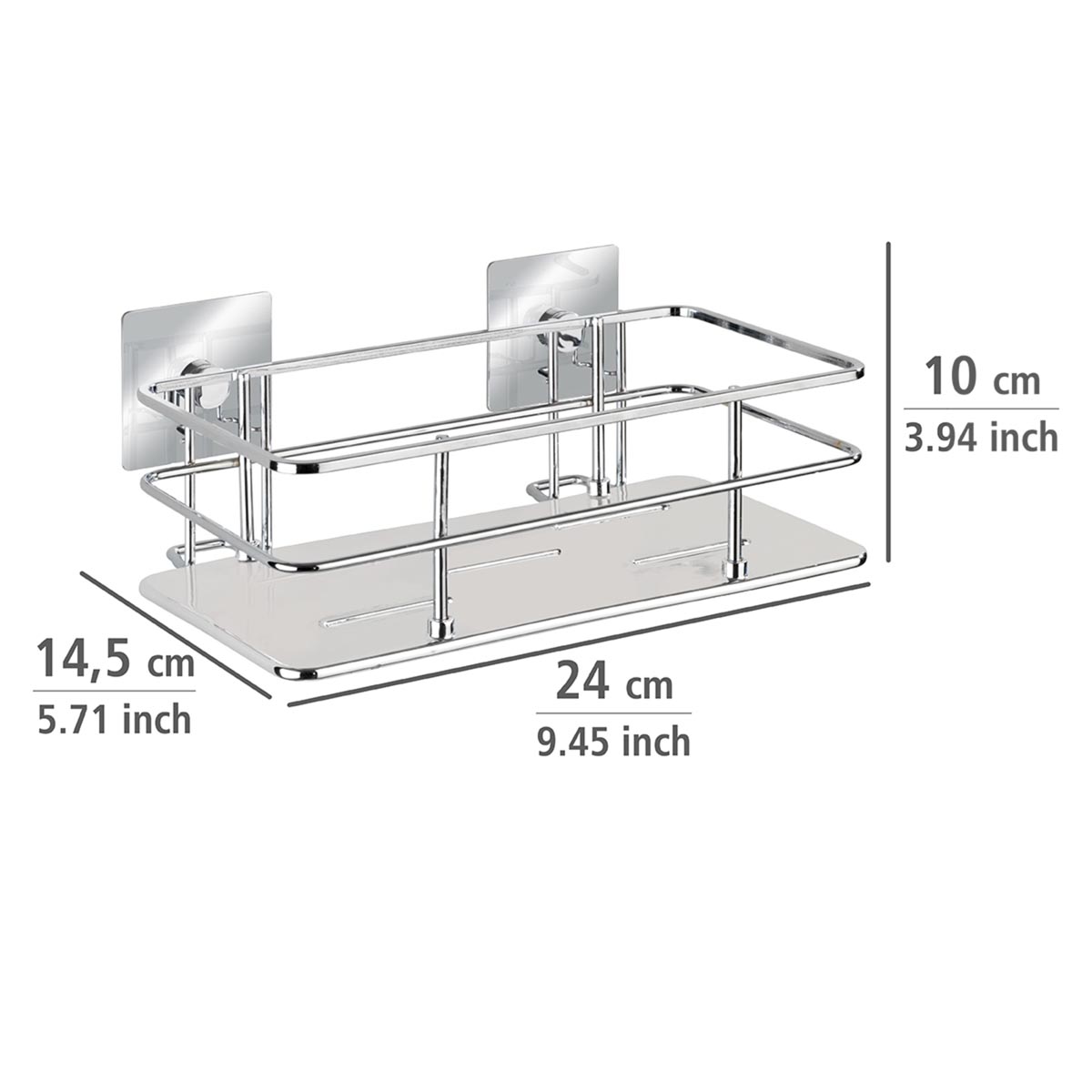WENKO Turbo-Loc® Koupelnová polička Quadro