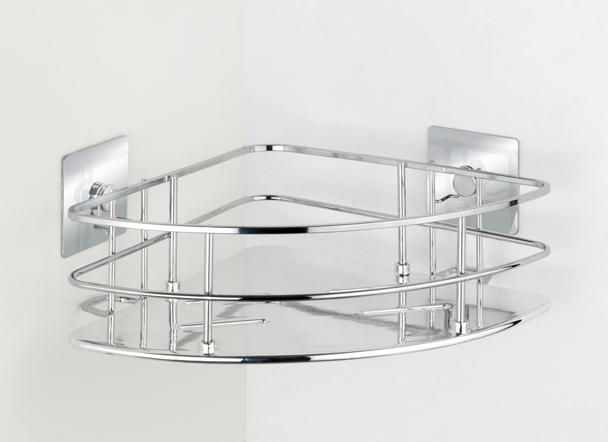 WENKO Turbo-Loc® Rohová koupelnová polička Quadro