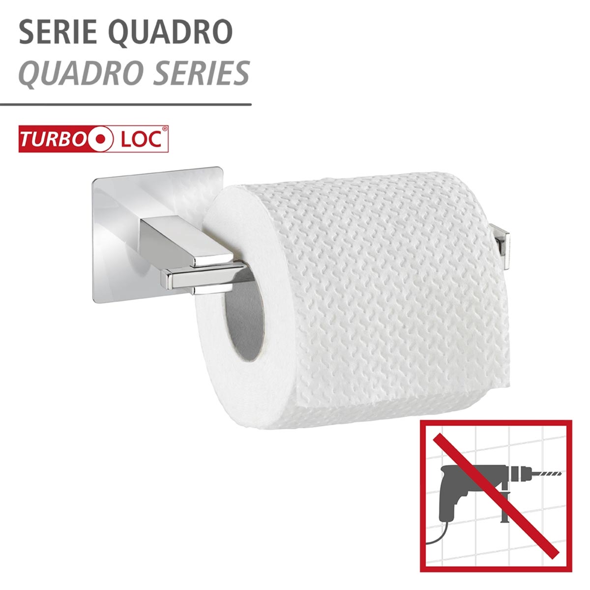 WENKO Turbo-Loc® Držák toaletního papíru bez krytu Quadro