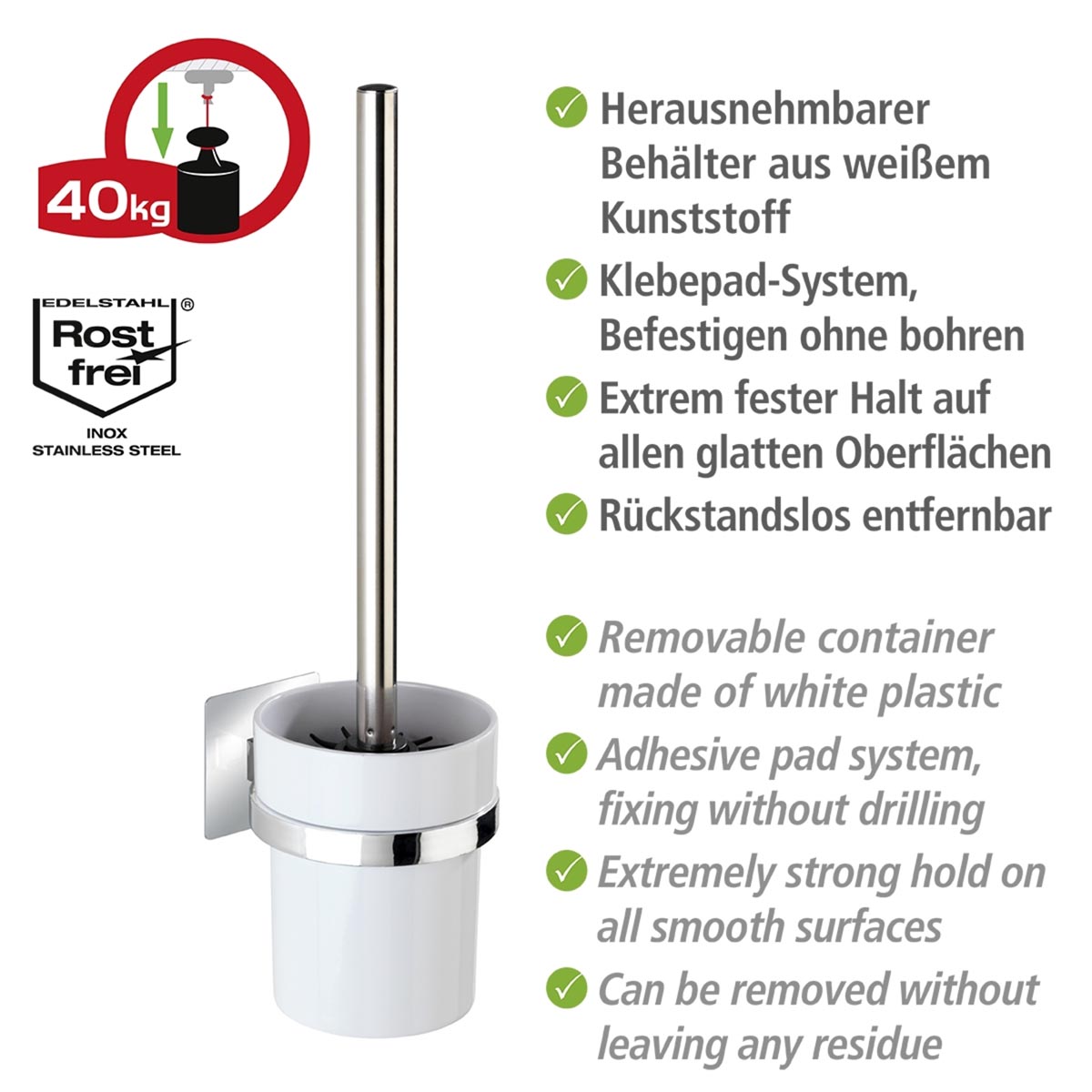 WENKO Turbo-Loc® WC štětka Quadro