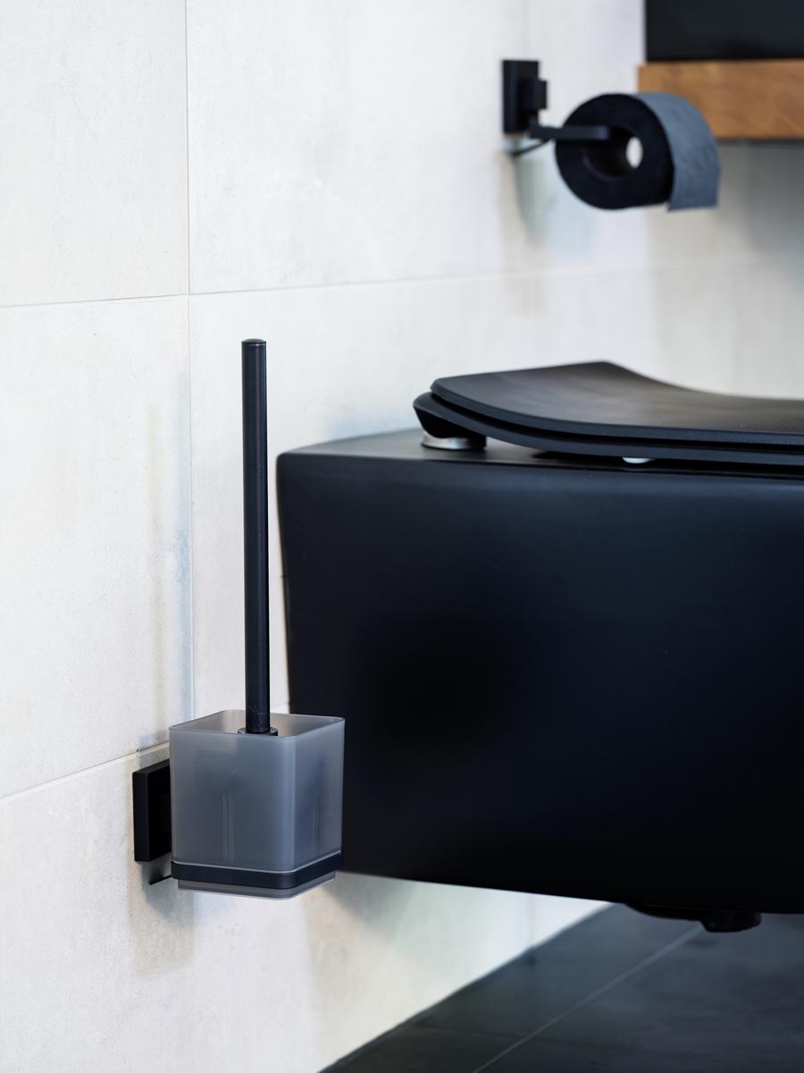 WENKO Vacuum-Loc® WC štětka Quadro, černá