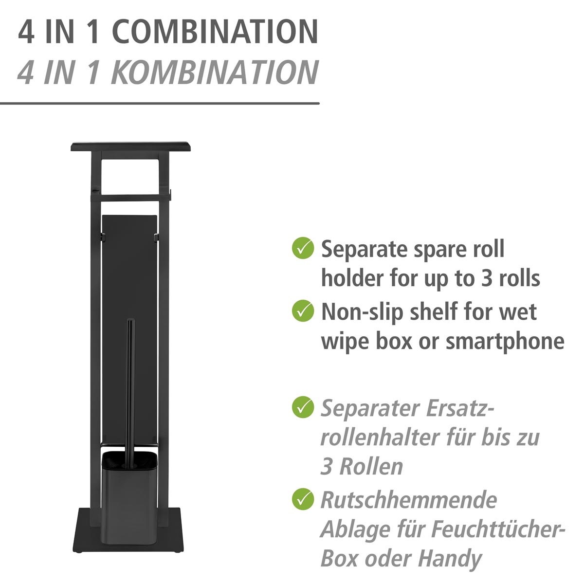 WENKO Stojan na toaletní papír a WC štětku Debar
