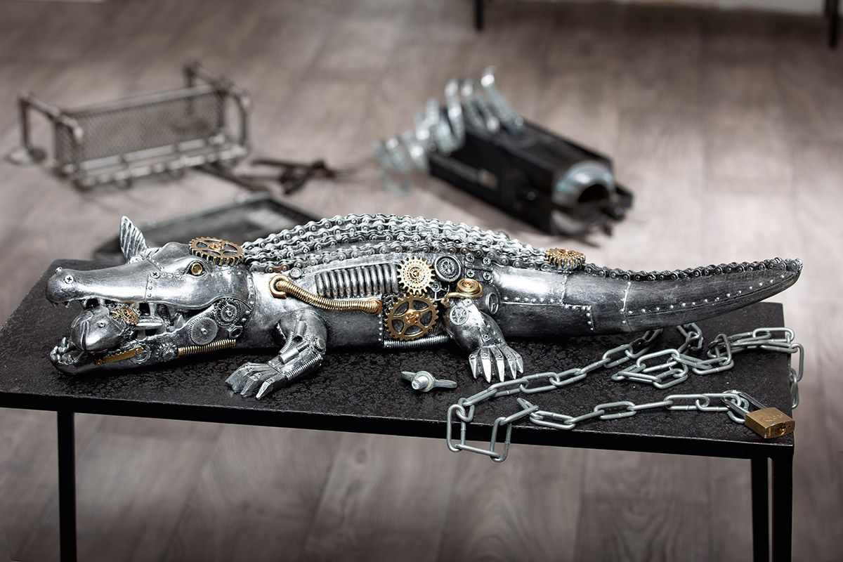 Fotografie produktu: Gilde Krokodýlí Figurka Steampunk crocodile, 15 cm