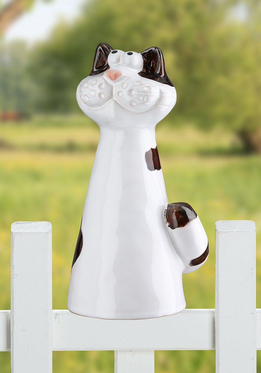 Fotografie produktu: Gilde Keramická figurka na plot Kočka Kiara, 18 cm