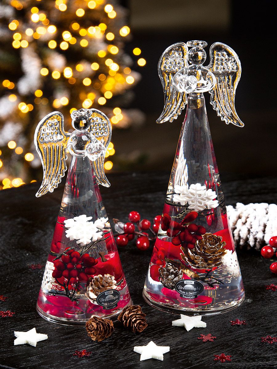 Fotografie produktu: Gilde Skleněný anděl Winter Berries, 16 cm