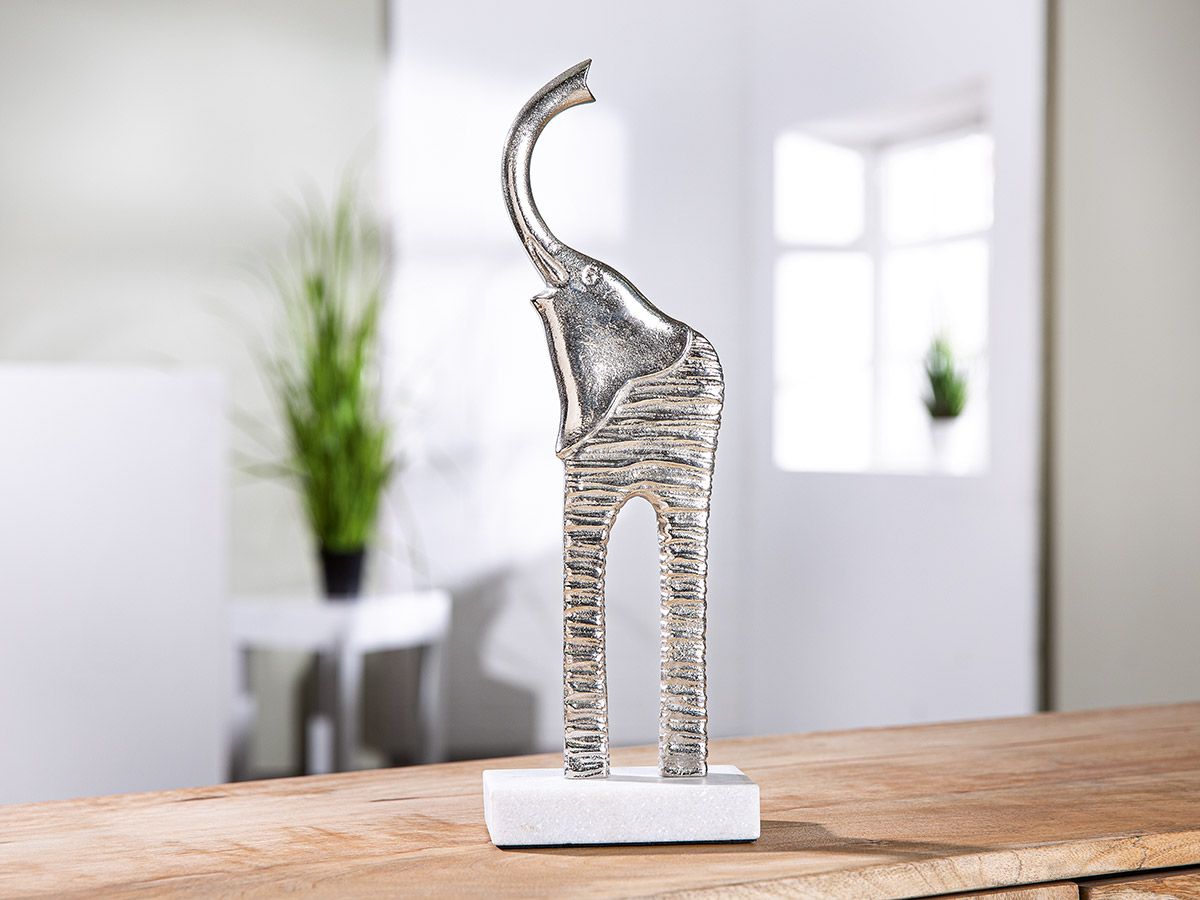 Fotografie produktu: Gilde Socha slon světle stříbrná, 38 cm