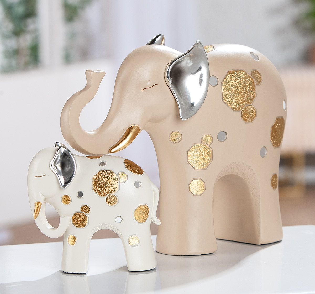 Fotografie produktu: Gilde Sošná dekorace slon Midas, 22 cm
