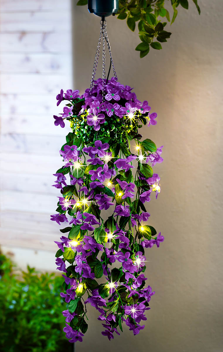 E-shop Weltbild Solární závěsná dekorace Magické květy, lila