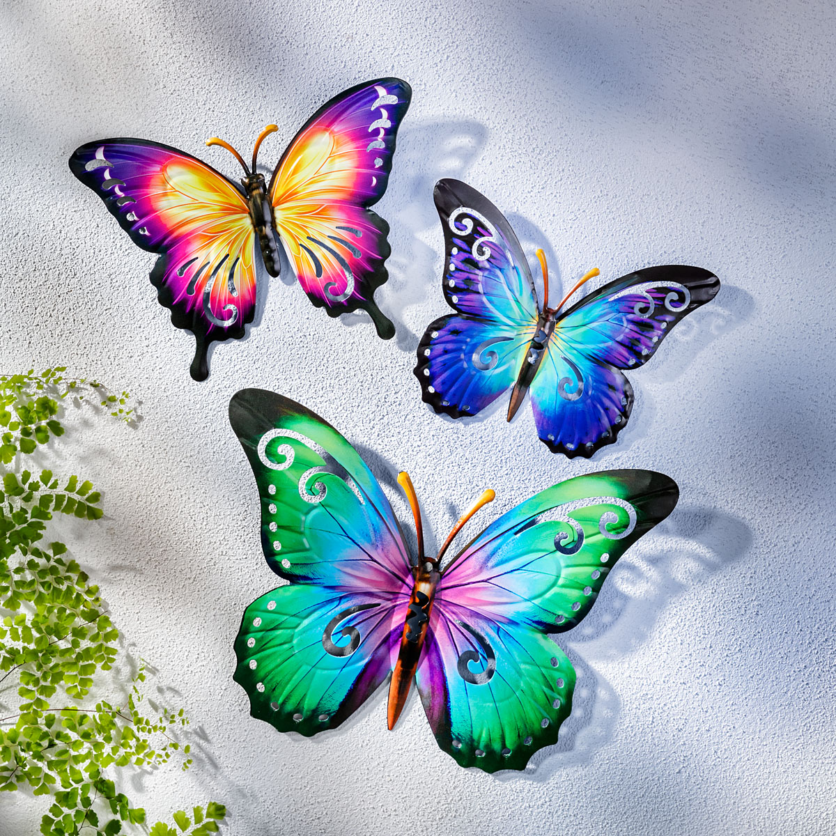 E-shop Weltbild Nástěnná dekorace Motýli, sada 3 ks