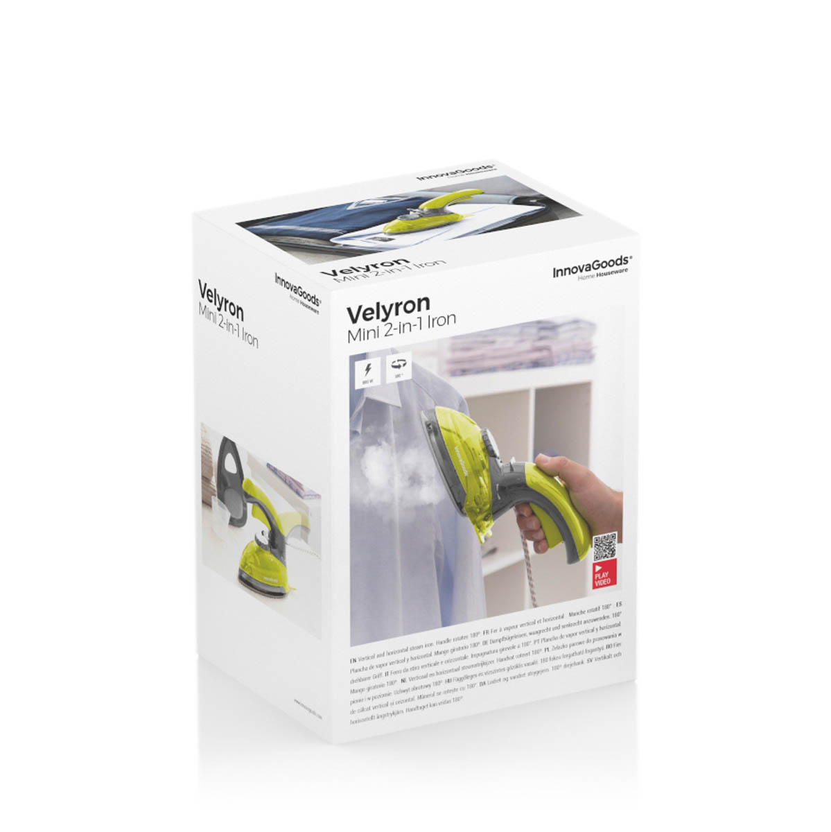 InnovaGoods Mini napařovací žehlička 2 v 1 Velyron