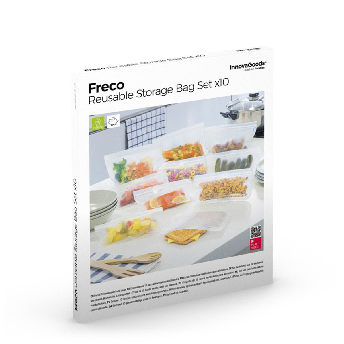 InnovaGoods Sada uzavíratelných sáčků Freco, 10 ks