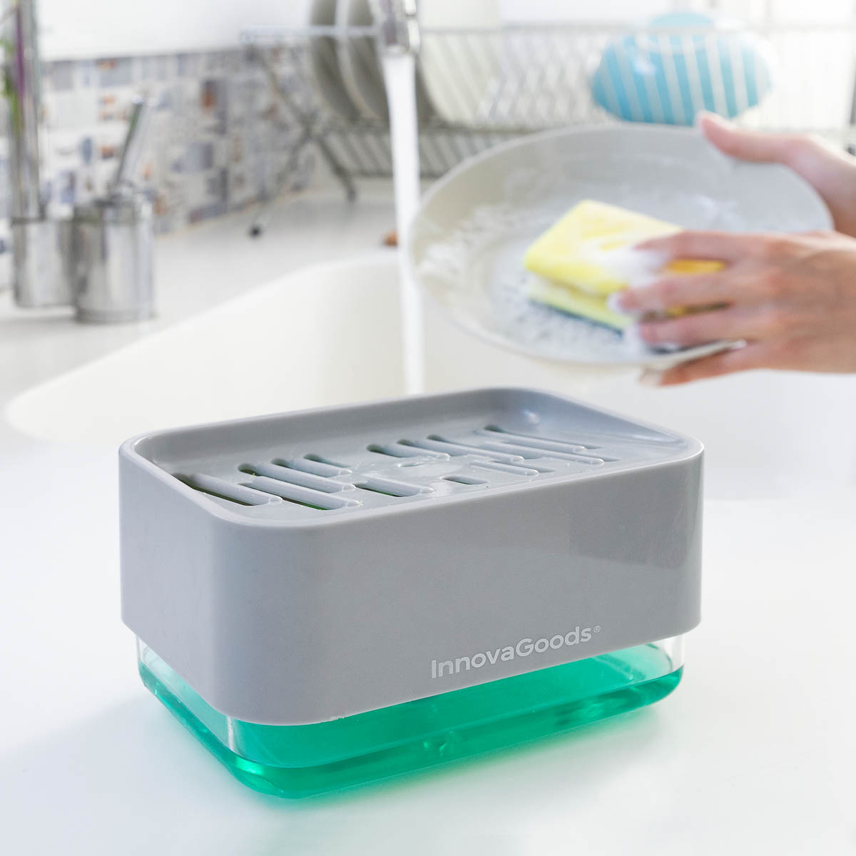 InnovaGoods Dávkovač mycího prostředku Pushoap