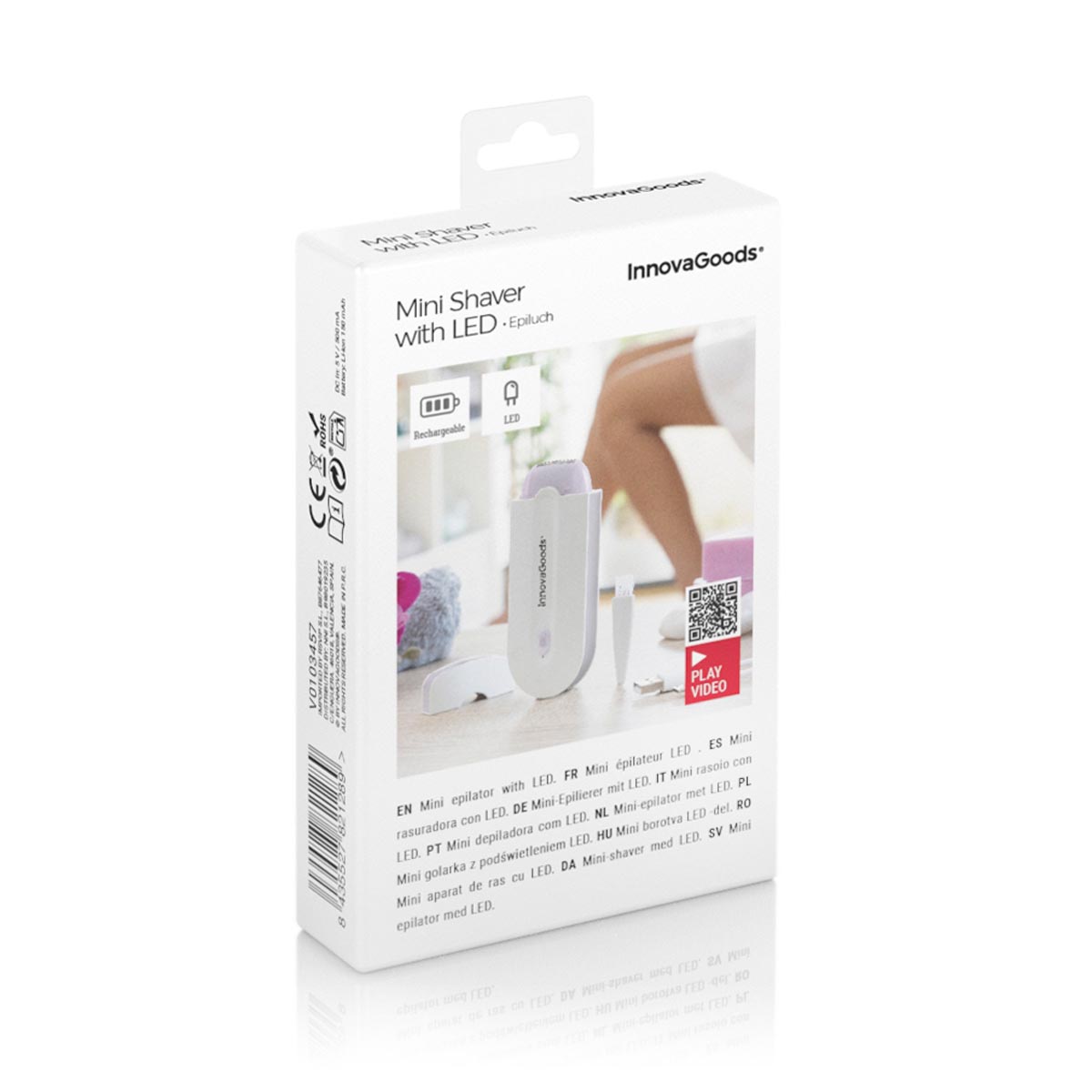 InnovaGoods Nabíjecí dámský holicí strojek s LED světlem Epiluch