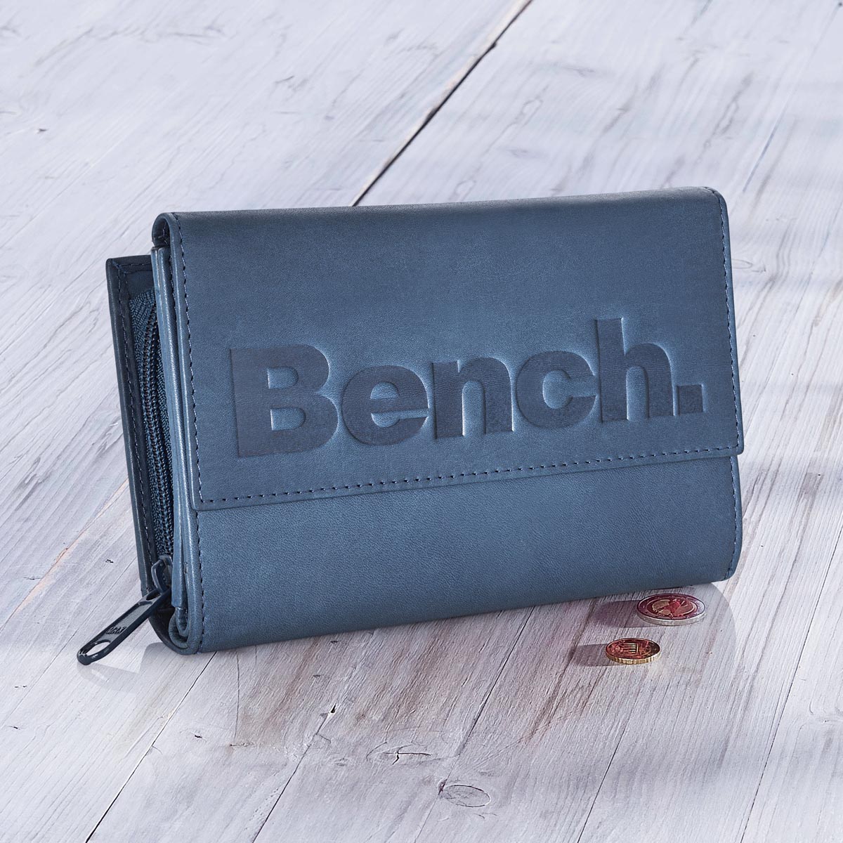 E-shop Bench Kožená peněženka Wonder, džínová modrá