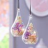 LED Skleněná závěsná dekorace Fleurs, 2 ks