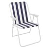 Skládací zahradní židle, modro-bílé pruhy