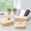 Bambusové úložné košíky, sada 3 ks
