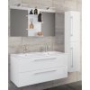 4dílná umyvadlová skříňka Budasi s vysokou skříňkou, bílá