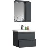 3dílná umyvadlová skříňka Silora L, antracitová