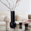 Keramická váza Tradium, matná černá, kulatá dole