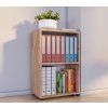 Kancelářský regál Ulas 2-přihrádkový, dub medový