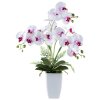 Umělá orchidej 67 cm, bílofialová
