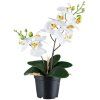 Umělá orchidej 28cm, bílá