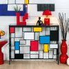 Konzolový stolek "Mondrian" kovový