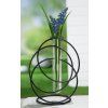 Černá kovová váza Circle, 18 cm