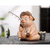 Keramické prasátko s prutem "Fishing"